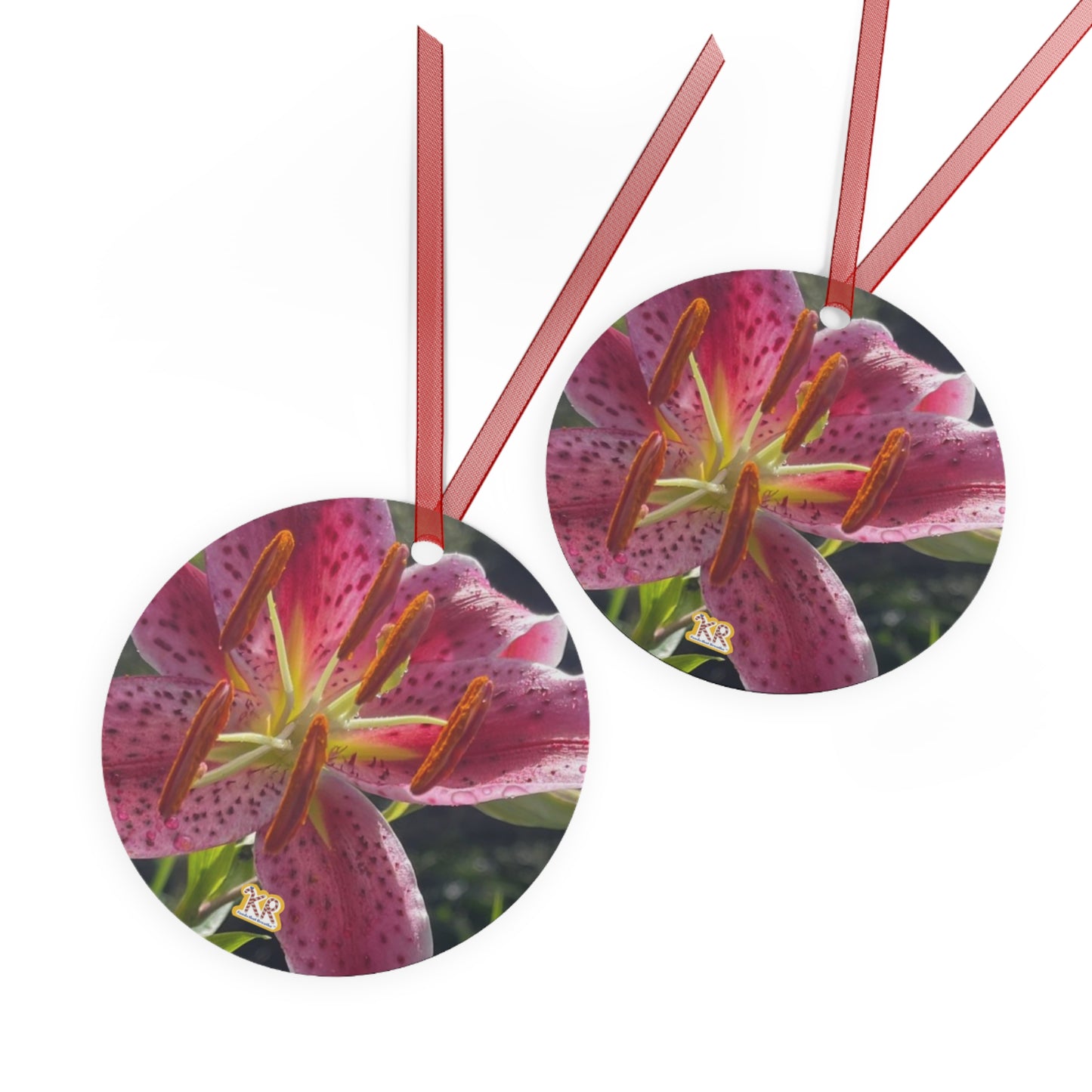 Pink Lily of Love Metal Charm