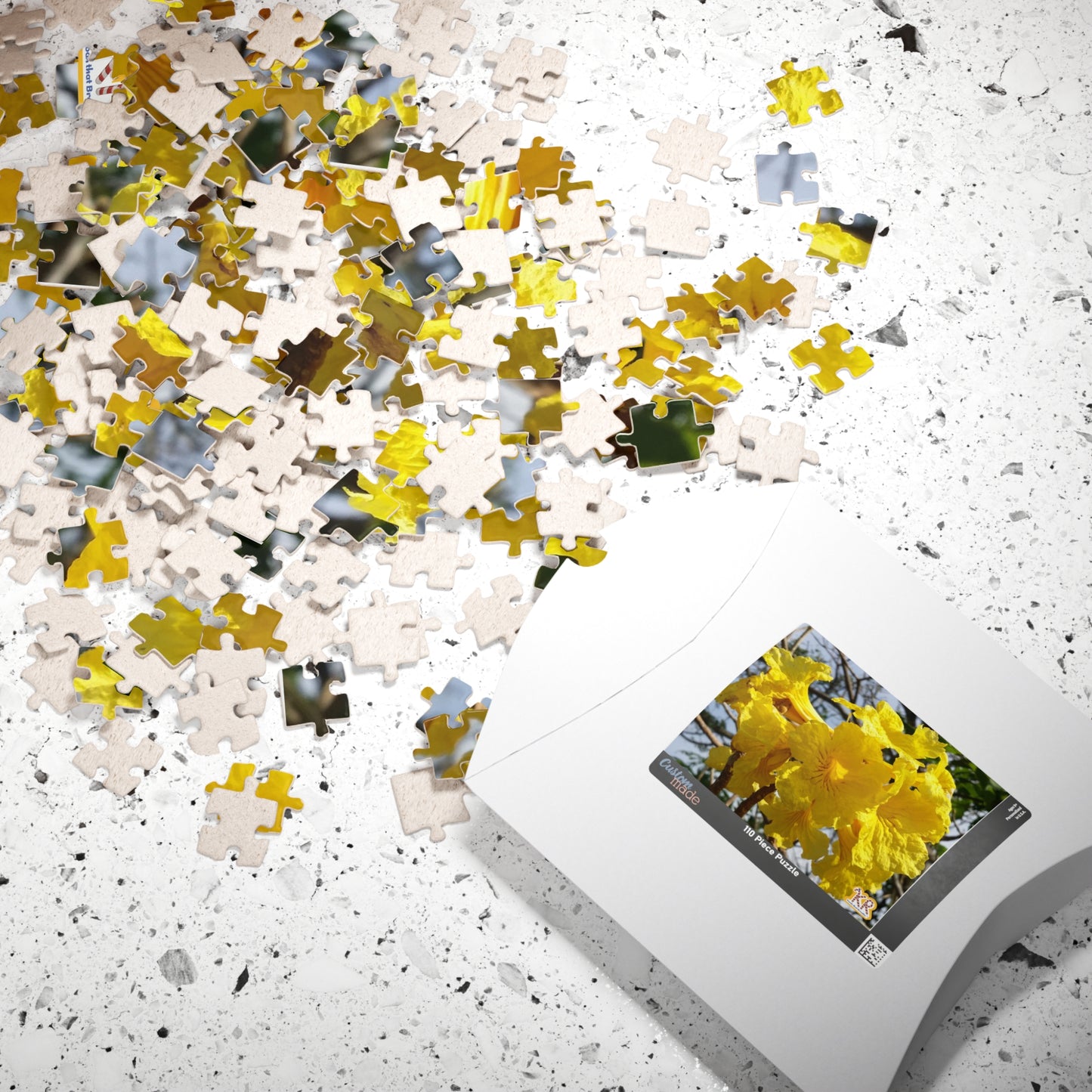Yellow Tabebuia Flower Puzzle — Botanical Jigsaw for Nature Lovers (110–1014 pcs)